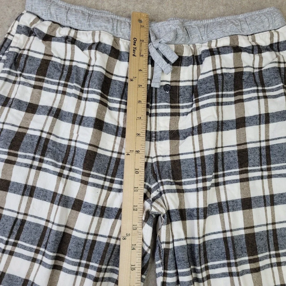 Eddie Bauer Lounge Pants Mens L Gray Plaid Sleepwear Bottoms Pajama Pants